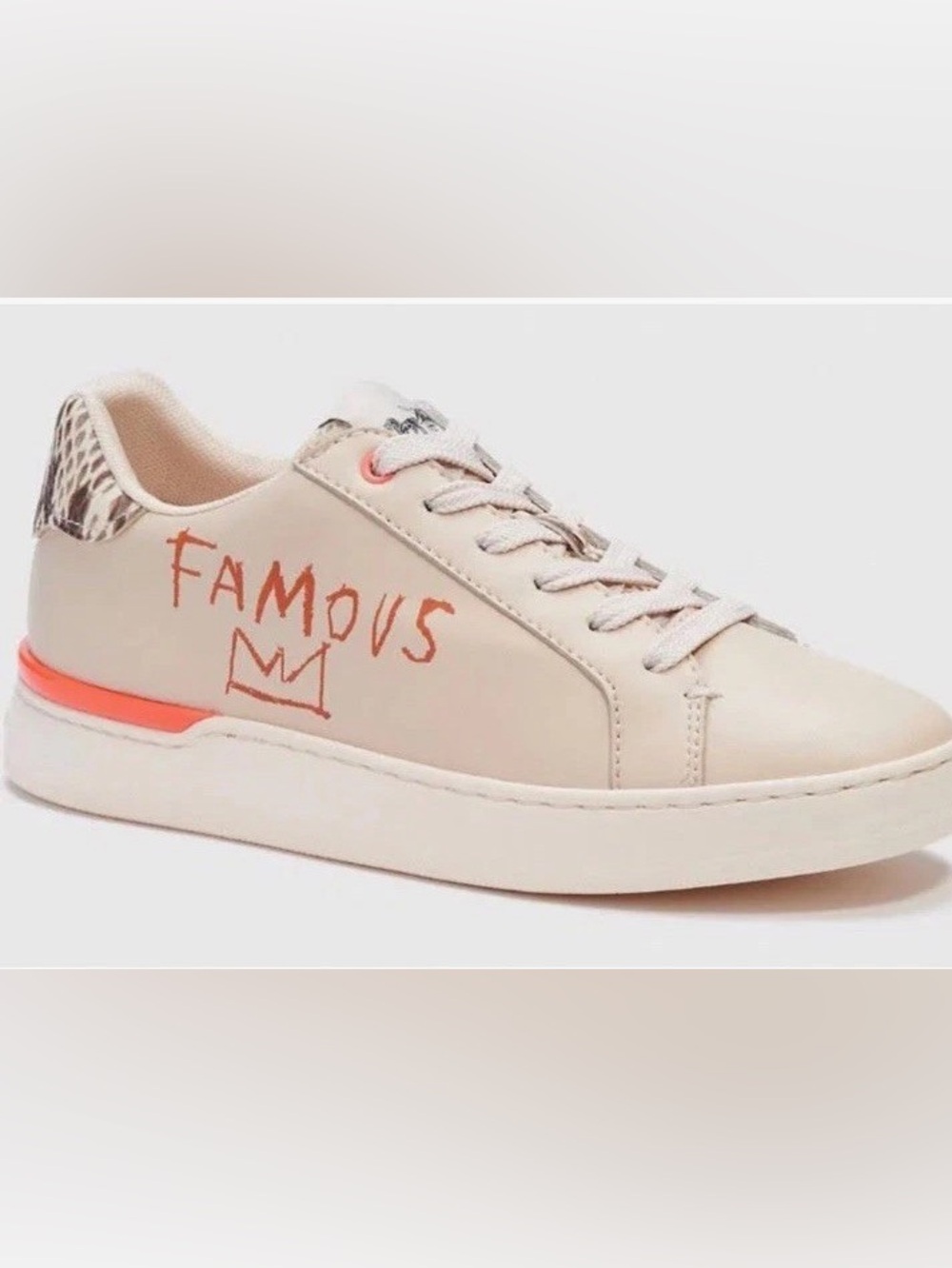 Coach X Jean Michel Basquiat Clip Low Top Sneaker Size 7
